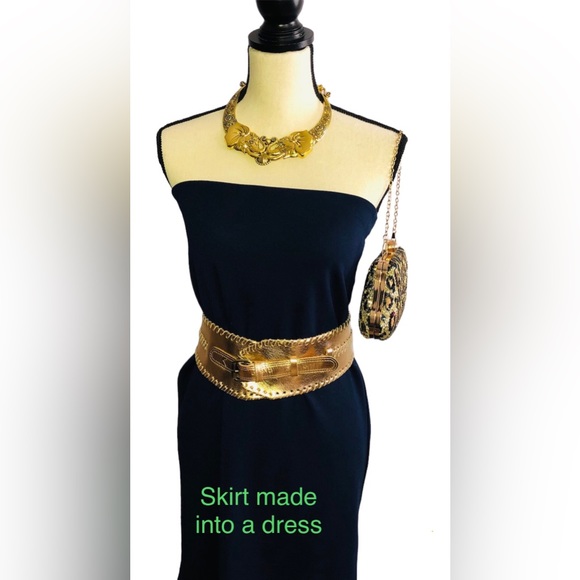 New 7th Avenue Design Studio / New York and Company Navy Blue Top and Skirt Set - Picture 5 of 8